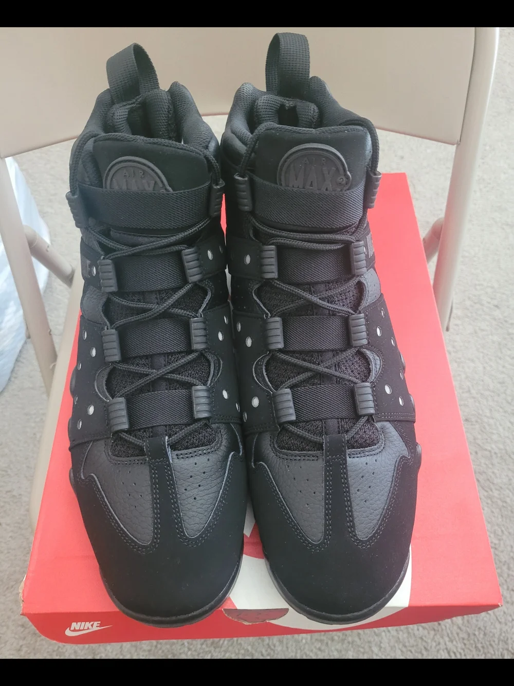 Nike Air Max 2 CB 94 Black Men’s Basketball Sneaker Size 14